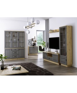 WITYNA+KOMODA RTV+ WITRYNA DENVER MDF 100 cm
