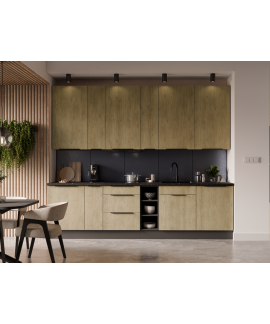 Meble kuchenne Cremona Antracyt  300 cm